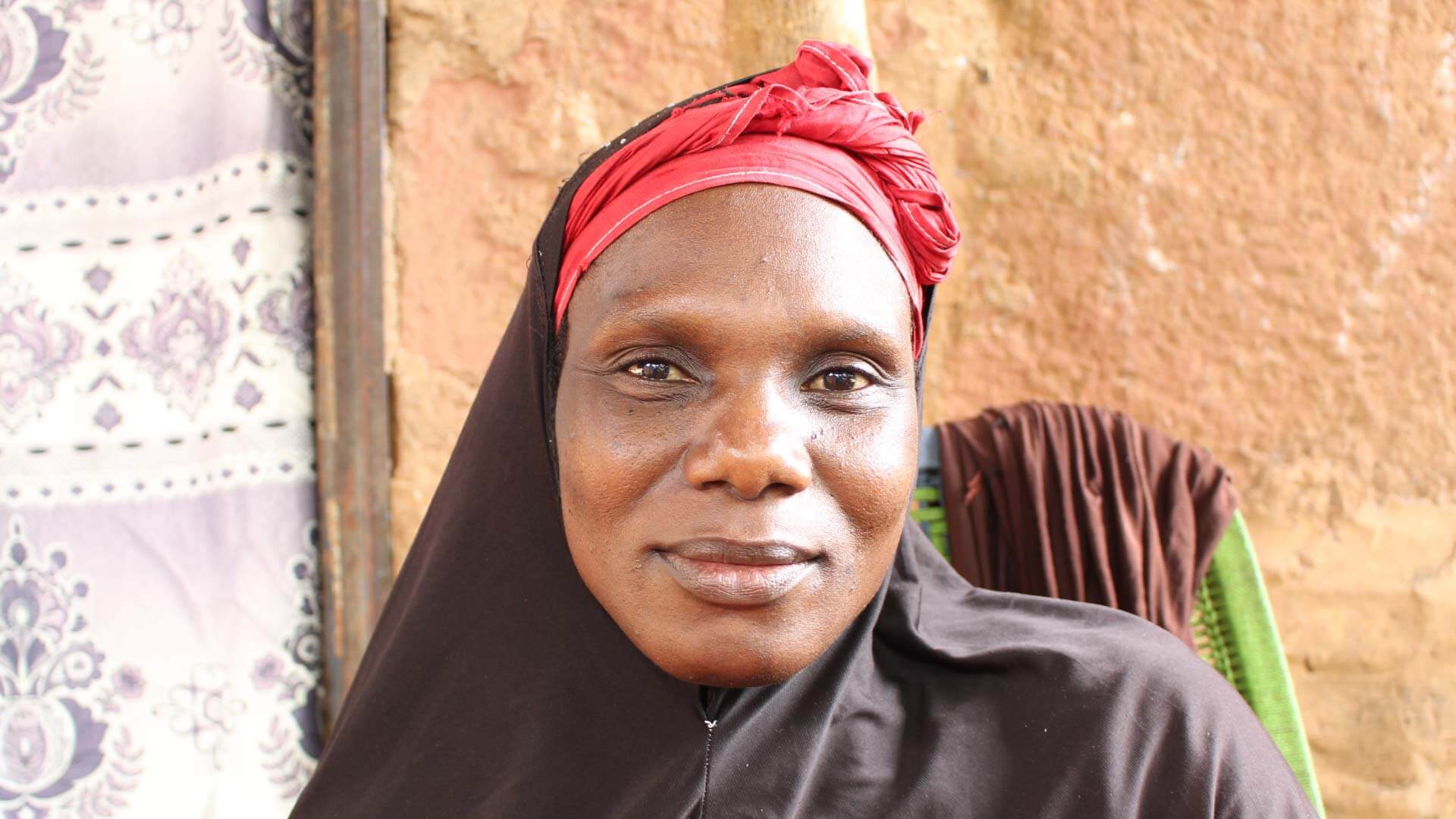 Aminata Samake, 36-year old disabled mother of two who lives in Bamako. 